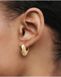PDPAOLA - Wave Gold Hoop Earrings