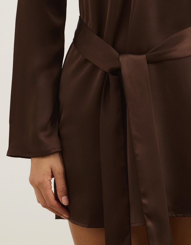 Atmos&Here - Jayde V-Necklong Sleeve Mini Dress