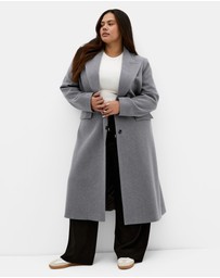 City Chic - Keira Longline Melton Coat