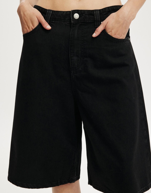 Cotton On - Lyocell Wide Denim Jorts