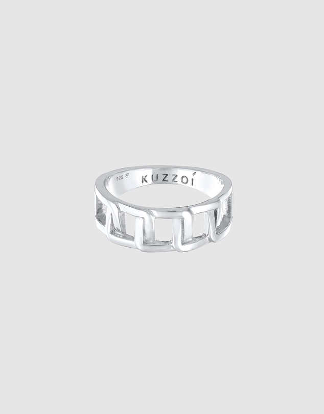 Kuzzoi - ICONIC EXCLUSIVE - Chain Look Band Ring in 925 Sterling Silver