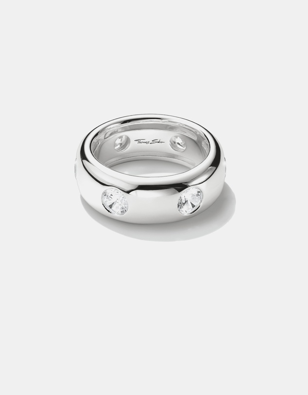 THOMAS SABO - THOMAS SABO Band Ring with White Zirconia Stones