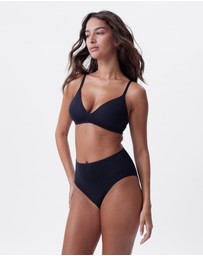 Bras N Things - NKD High Waist Brazilian Knicker - Black
