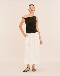 AERE - Cupro Off Shoulder Top