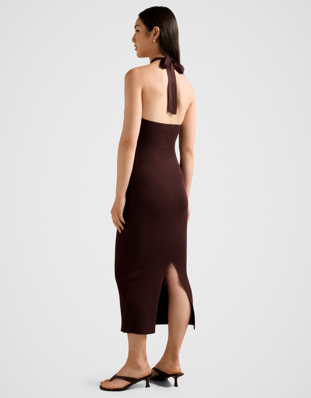 Forever New - Tara Beaded Halter Neck Knitted Dress
