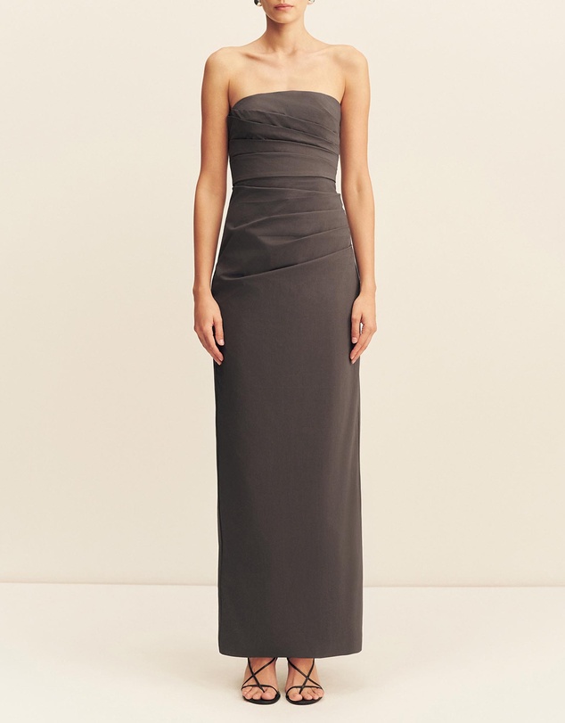 Shona Joy - Campbell Strapless Draped Maxi Dress