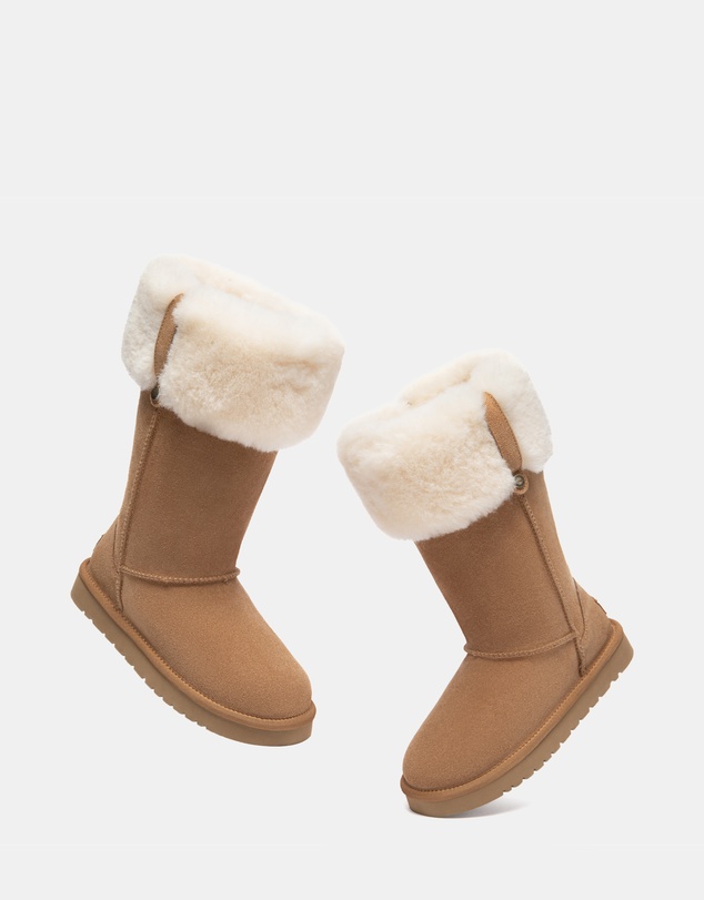 EVERAU - Australian Shepherd Ugg Tall Eleny Cow Suede Upper UGG Boots