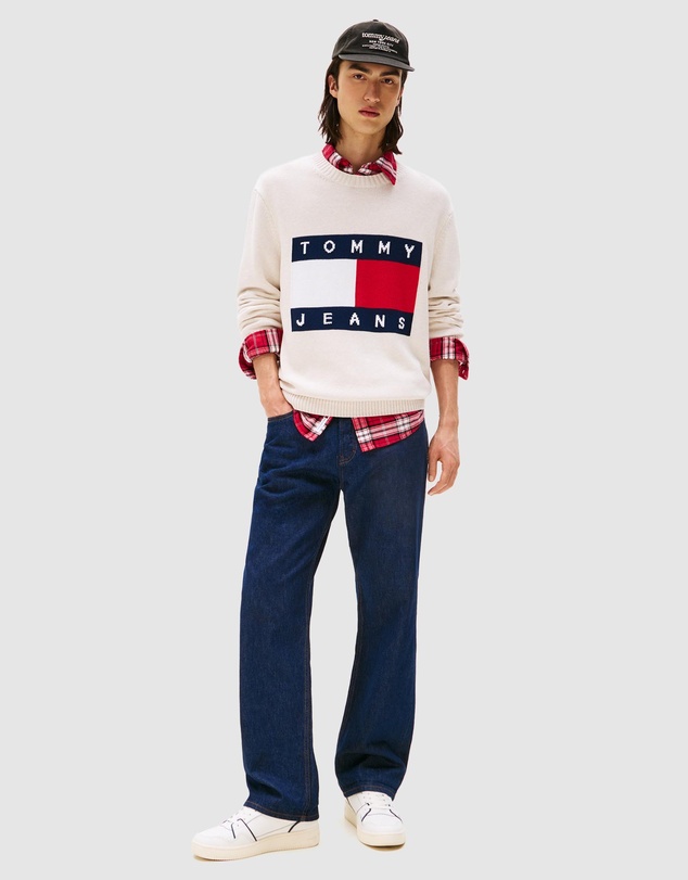 Tommy Jeans - Regular Melange Flag Sweater