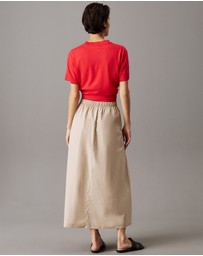 Calvin Klein - Flared Poplin Midi Skirt