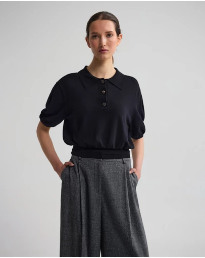 Oxford - Rose Polo Knitted Top