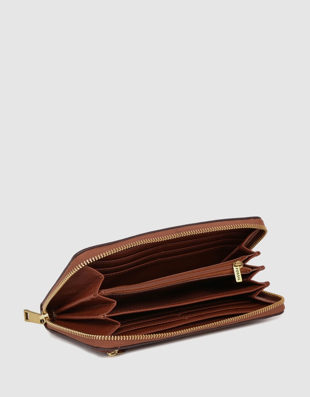 Fossil - Logan Brown Zip Clutch