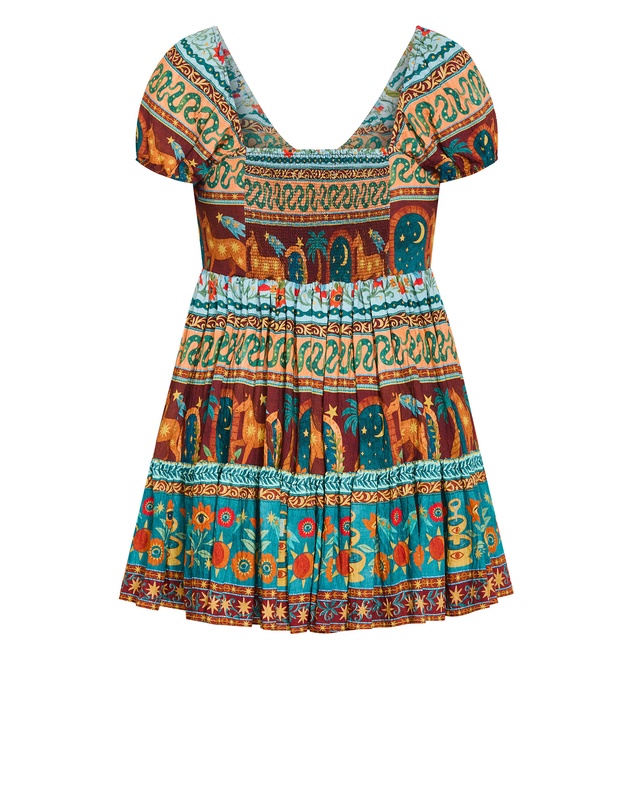 City Chic - Amaria Print V Neck Mini Dress