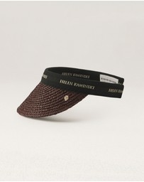 Helen Kaminski - Bianca 8 Raffia Logo Visor