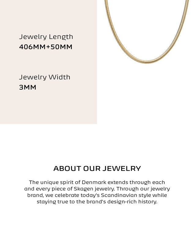 Skagen - Moderne Stak Gold Tone Necklace