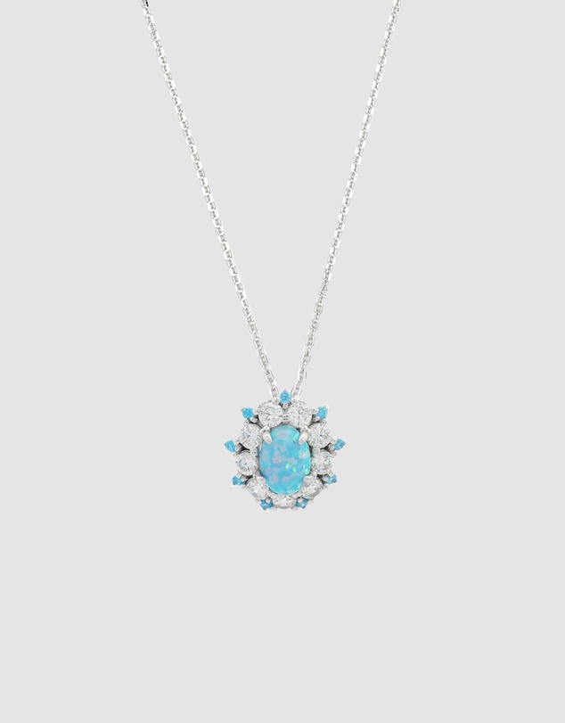 Georgini - Georgini Opal Glow Barangaroo Blue Creted Opal Pendant