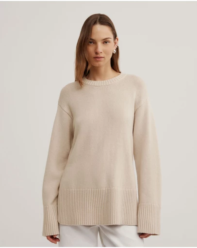 Witchery - Longline Crew Neck Knit