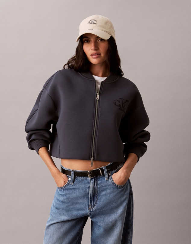 Calvin Klein Jeans - Smooth Cropped Relaxed Bomber Jacket