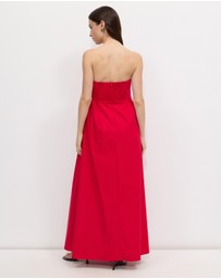 Calli - Karina Pleated Strapless Maxi Dress