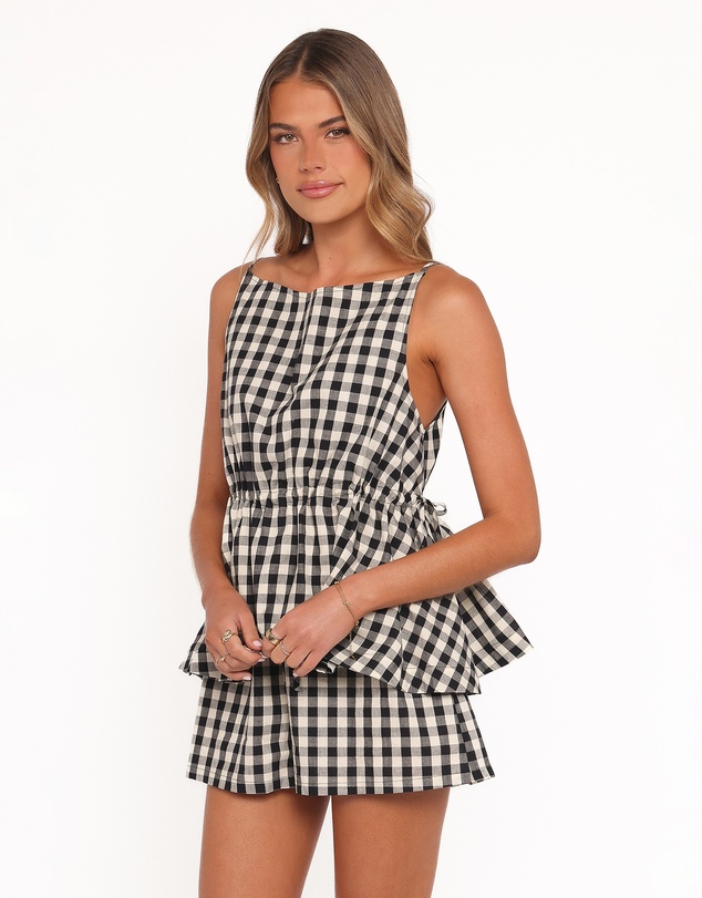 Petal & Pup - Rory Top - Black Gingham