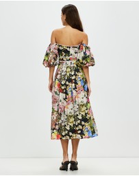 Honey and Beau - Romantic Flower Strapless Maxi Dress