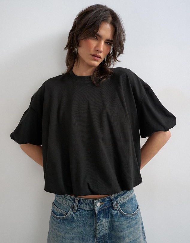 TOPSHOP - Mandy Bubble Hem Tee Jrs