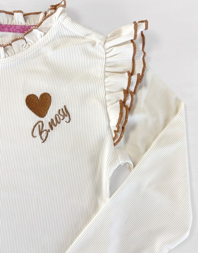 B.Nosy - Tonya Long Sleeve Frill Top - Kids-Teens