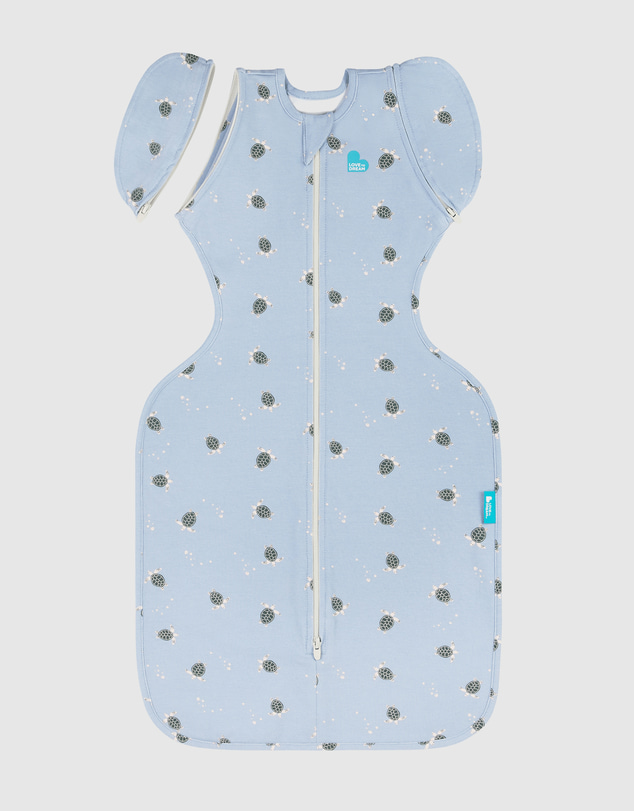 Love to Dream - Swaddle Up™ Transition Bag 1.0 TOG Stretch Cotton Turtally Mist Blue