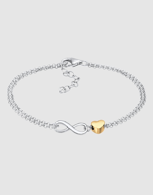 Elli Jewelry - Bracelet Heart Valentine 925 Sterling Silver