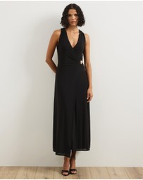 Atmos&Here - Ginni Wrap Mesh Midi Dress