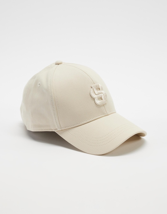 BOSS Zed icon striped logo cotton baseball cap in navy