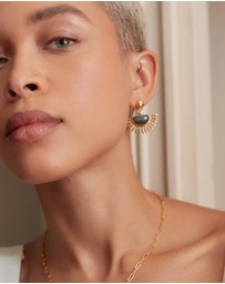 Ottoman Hands - Sunrise Labradorite Drop Stud Earrings