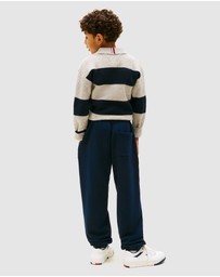 Tommy Hilfiger - Heritage Flag Logo Cuffed Drawstring Joggers - Kids