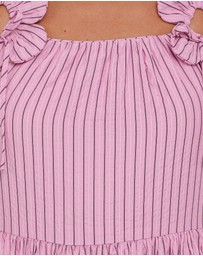 Petal & Pup - Alden Maxi Dress - Pink/White Stripe