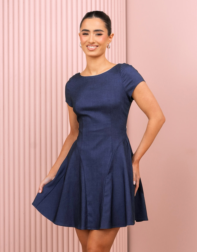 Azzurielle - Aida Tie Back Mini Dress