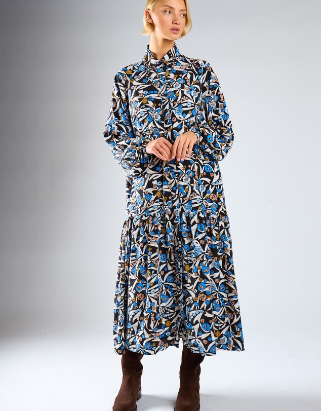 Glamorous - Long Puff Sleeve Midi Dress