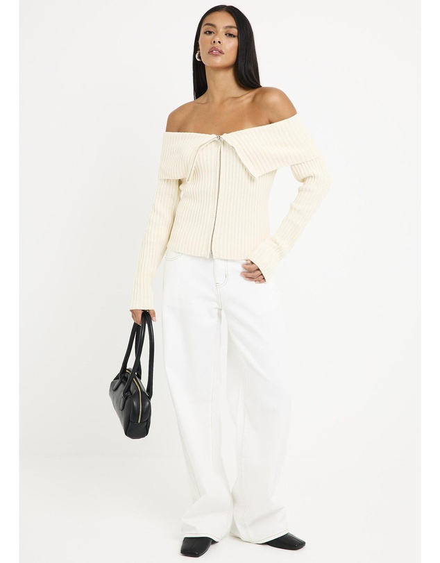 Subtitled - Paloma Zip Off Shoulder Top