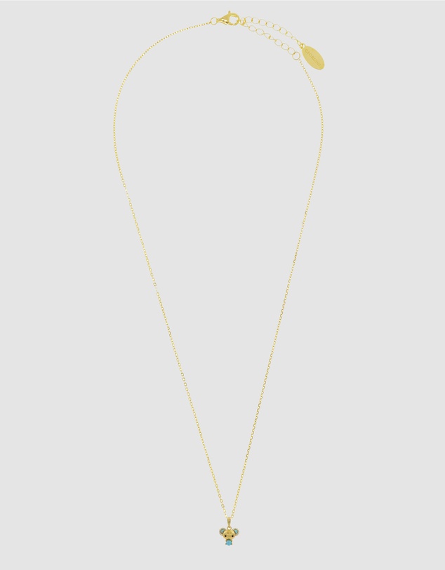 Georgini - Georgini Opal Glow Blue Created Opal Koala Gold Pendant