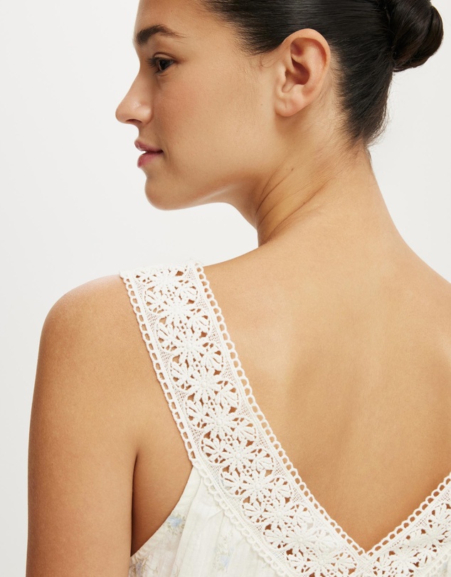 Cotton On - Abbey Lace Trim Mini Dress