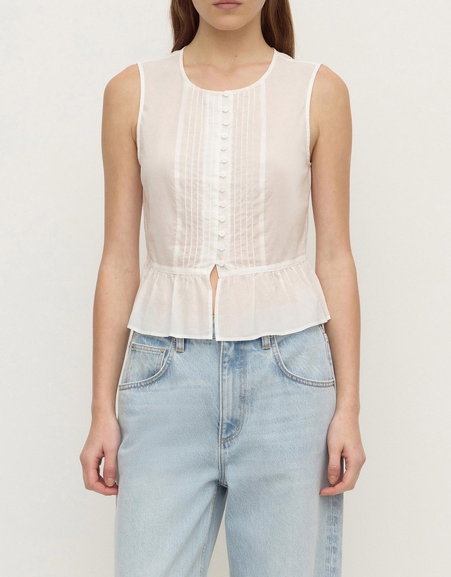 Assembly Label - Quinn Voile Tie Top