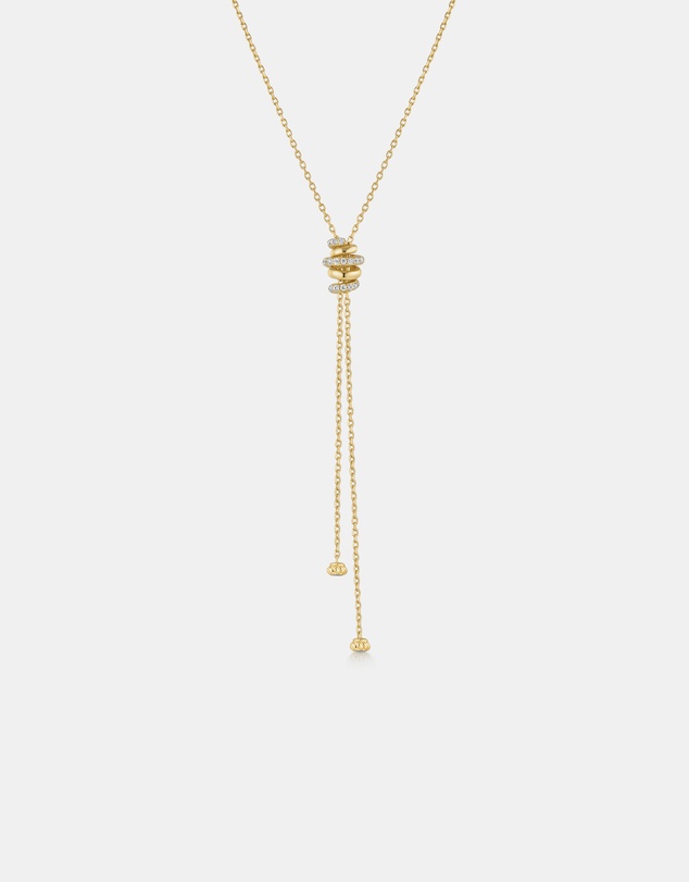 Ania Haie - Ania Haie Gold Twisted Rope Lariat Necklace