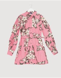Revibe - Repaired LEO LIN Luminous Linen Mini Dress