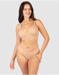 B Free Intimate Apparel - Plunge Nursing Comfort Bra – Wireless with Fixed Moulded Cups (B-C-D) Cup