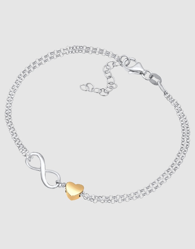 Elli Jewelry - Bracelet Heart Valentine 925 Sterling Silver