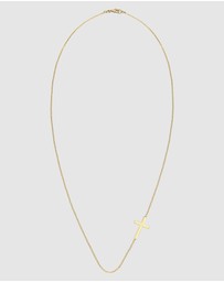 Elli Jewelry - Necklace Cross Symbol 925 Sterling Silver Gold-Plated