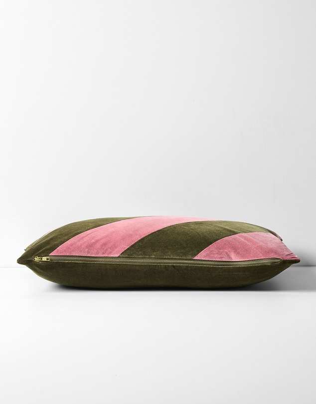 Aura Home - Velvet Stripe Cushion