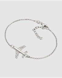 Elli Jewelry - Bracelet Crystal Aeroplane 925 Sterling Silver