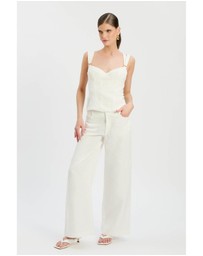 Bardot - Serafina Linen Mid Rise Pant