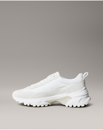 Calvin Klein - Suede and Emblem Logo Nylon Trainers