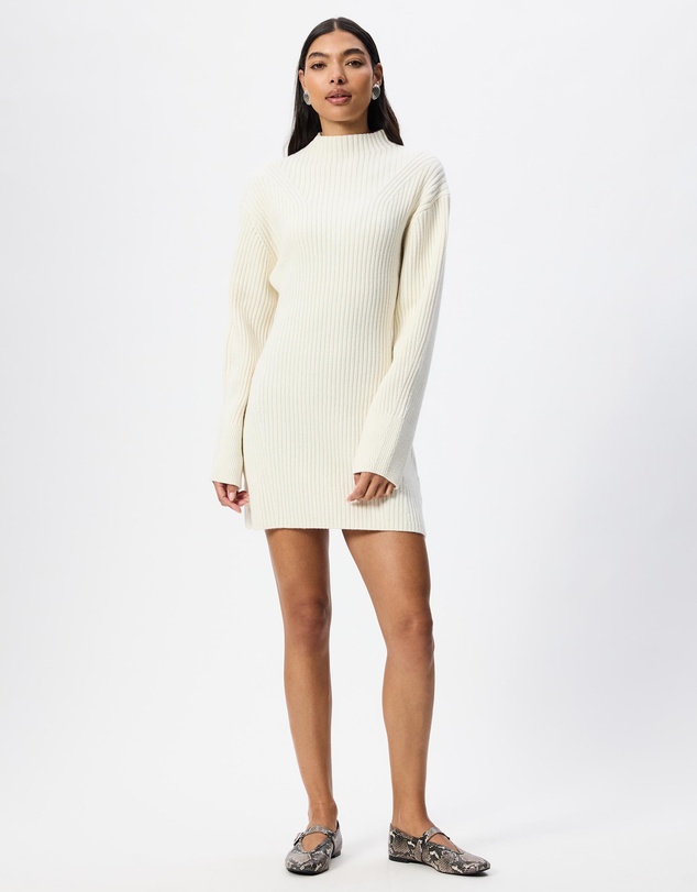 & Other Stories - Rib-Knit Mock-Neck Mini Dress