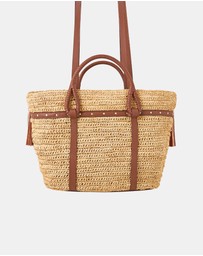 Camilla - Raffia Tote With Tassels
